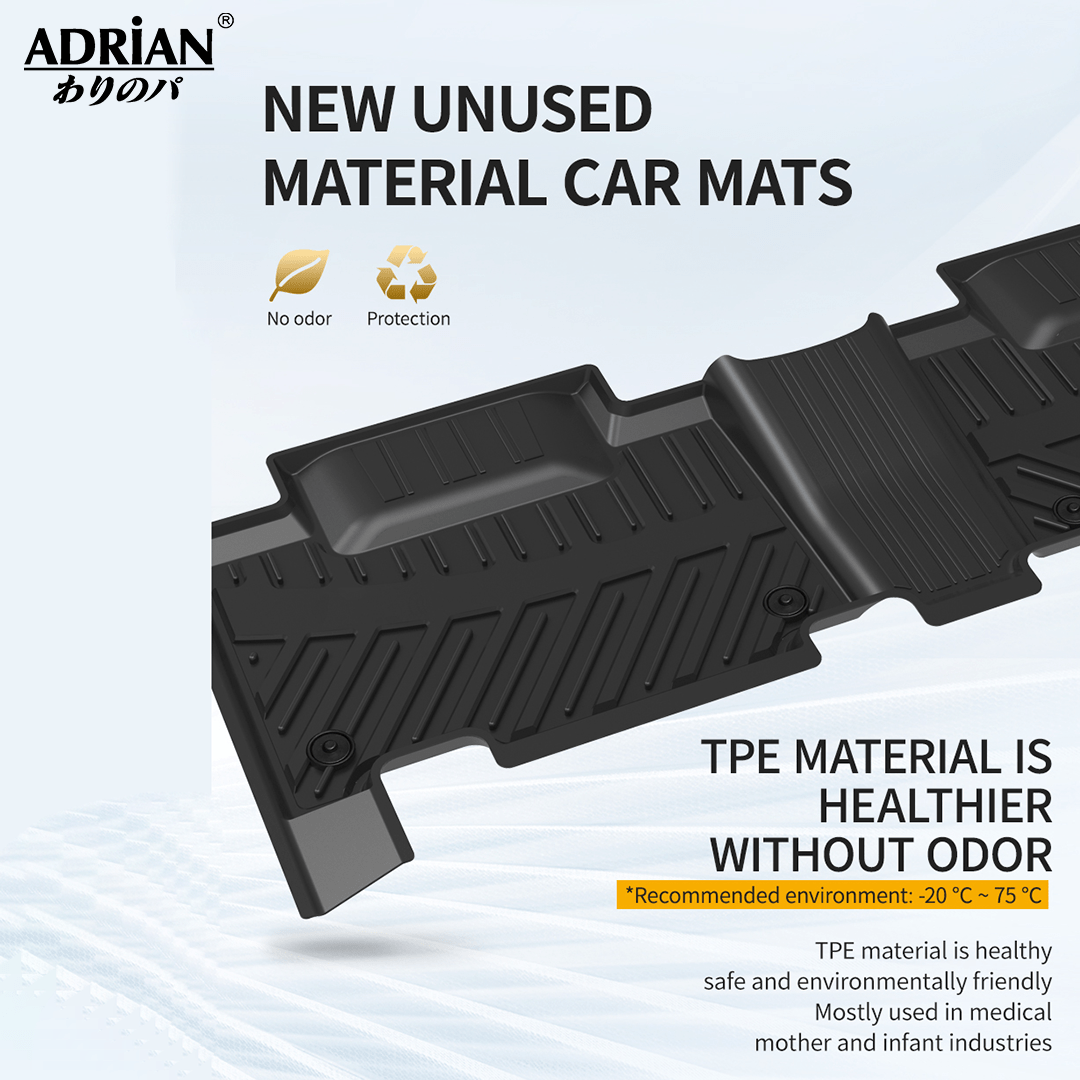 Lexus GX 2010 - 2023 / Toyota Prado 2010 - 2023 3 Rows Beige Color - Adrian Pro Series Car Mats - Adrian